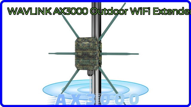 WAVLINK AX3000 weatherproof outdoor WiFi 6 extender with six external antennas
