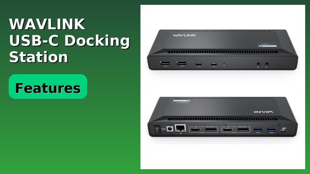 WAVLINK USB-C dual 4K docking station with HDMI, DisplayPort and USB ports
