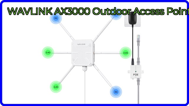 WAVLINK WN588HX3 outdoor Wi-Fi 6 access point with antennas