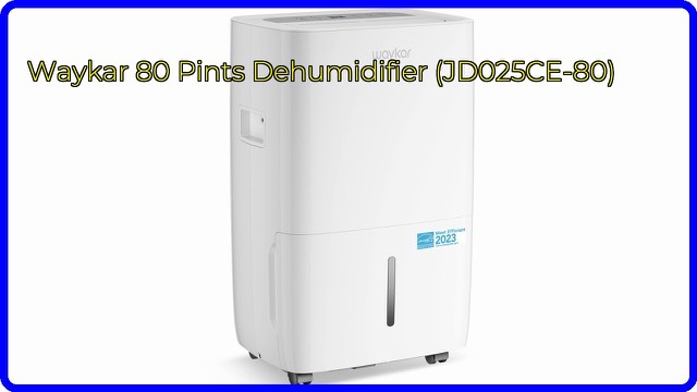 Waykar 80-pint dehumidifier with touch control panel