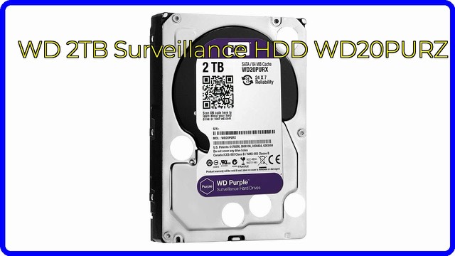 Western Digital WD Purple 2TB 3.5-inch internal surveillance hard drive