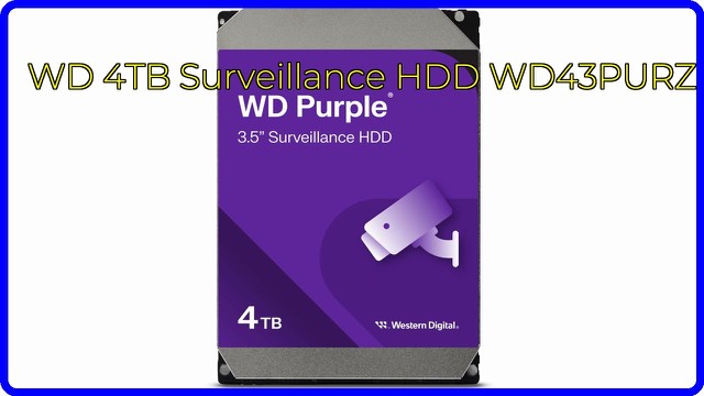 Western Digital WD Purple 4TB 3.5-inch internal surveillance hard drive