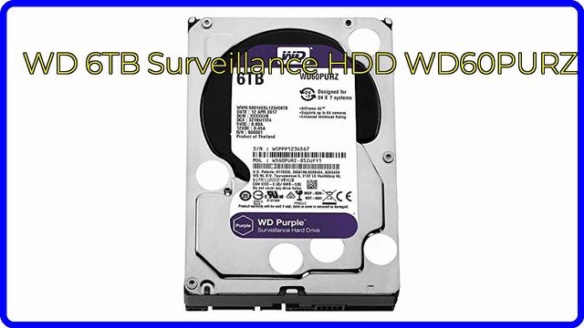 Western Digital WD Purple 6TB 3.5-inch surveillance hard drive