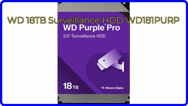Western Digital WD Purple Pro 18TB 3.5-inch internal hard drive