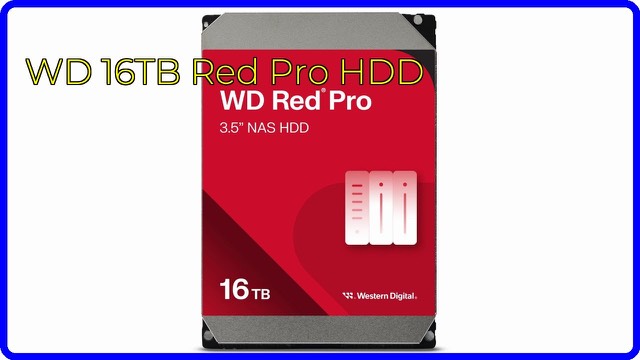 Western Digital WD Red Pro 16TB 3.5-inch internal NAS hard drive
