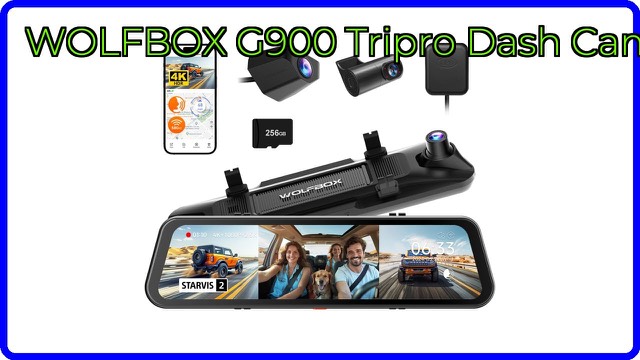 WOLFBOX G900 Tripro three-channel mirror dash cam