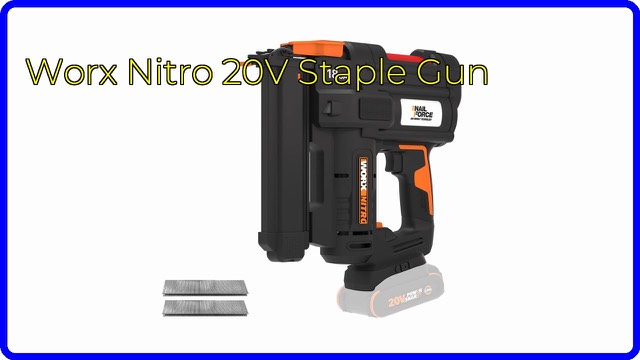 Worx Nitro 20V cordless 18-gauge narrow crown stapler