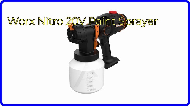 Worx Nitro 20V cordless paint sprayer with paint cup attached