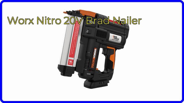 WORX Nitro 20V cordless 18-gauge brad nailer