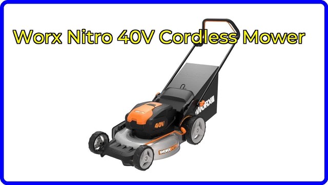 Worx Nitro 40V cordless push lawn mower with collection bag
