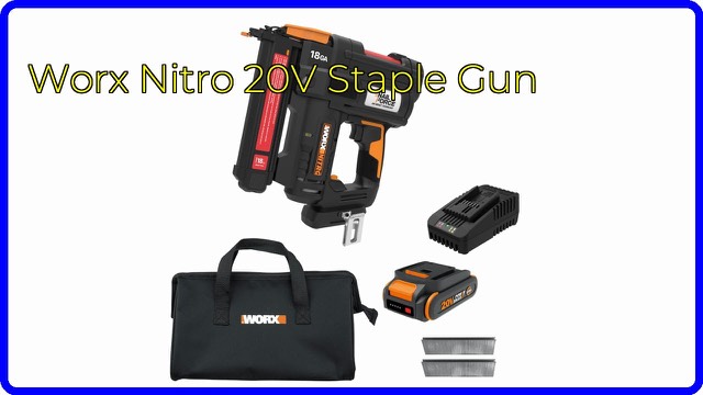 Worx Nitro 20V cordless 18-gauge narrow crown stapler
