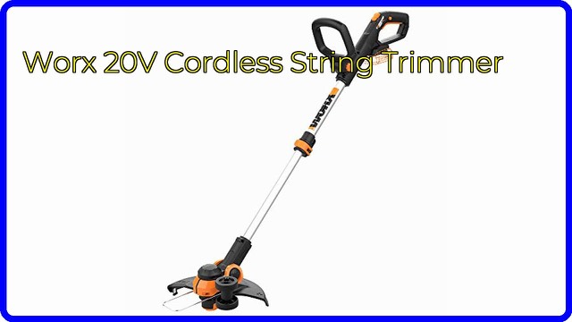 WORX WG163.9 20V cordless string trimmer and edger with twin support wheels