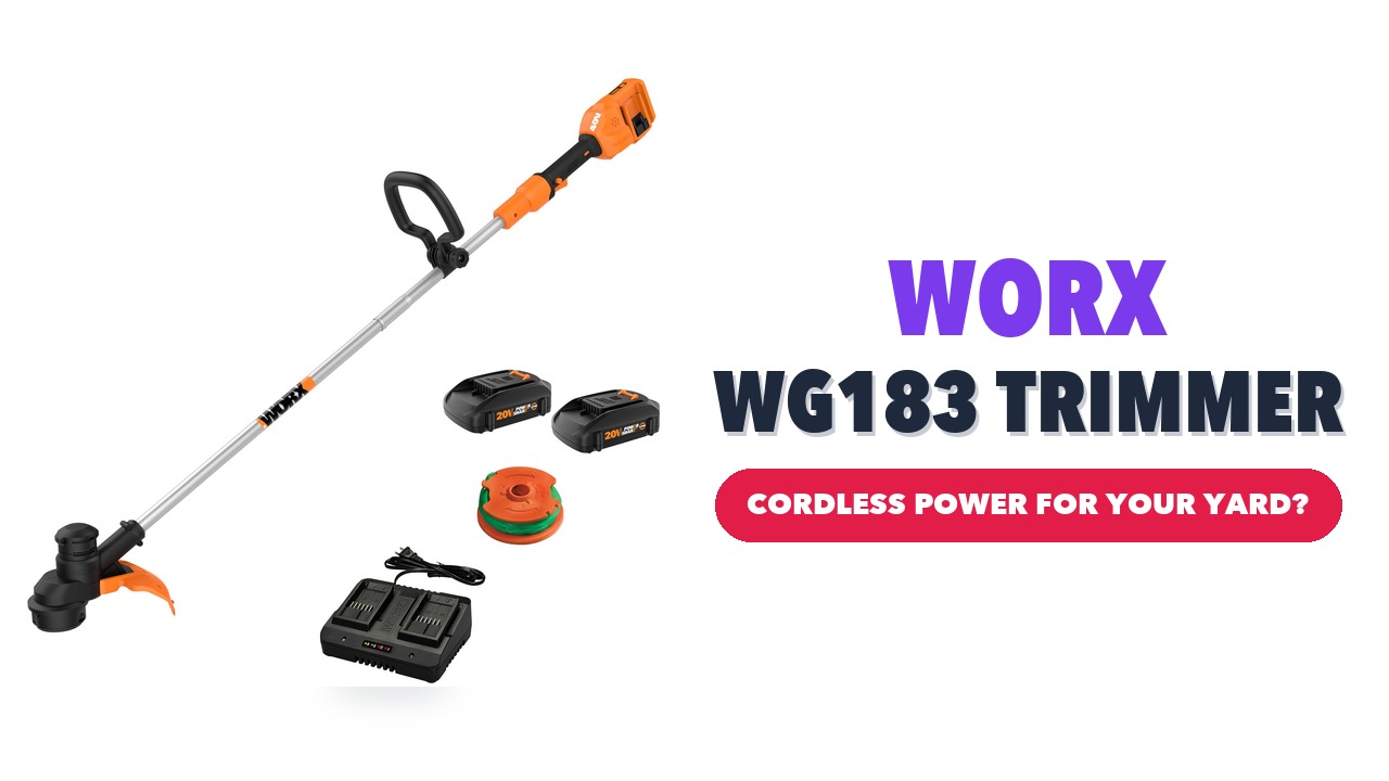 WORX WG183 40V cordless string trimmer in black and orange