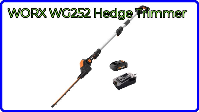 WORX WG252 cordless pole hedge trimmer with extended pole