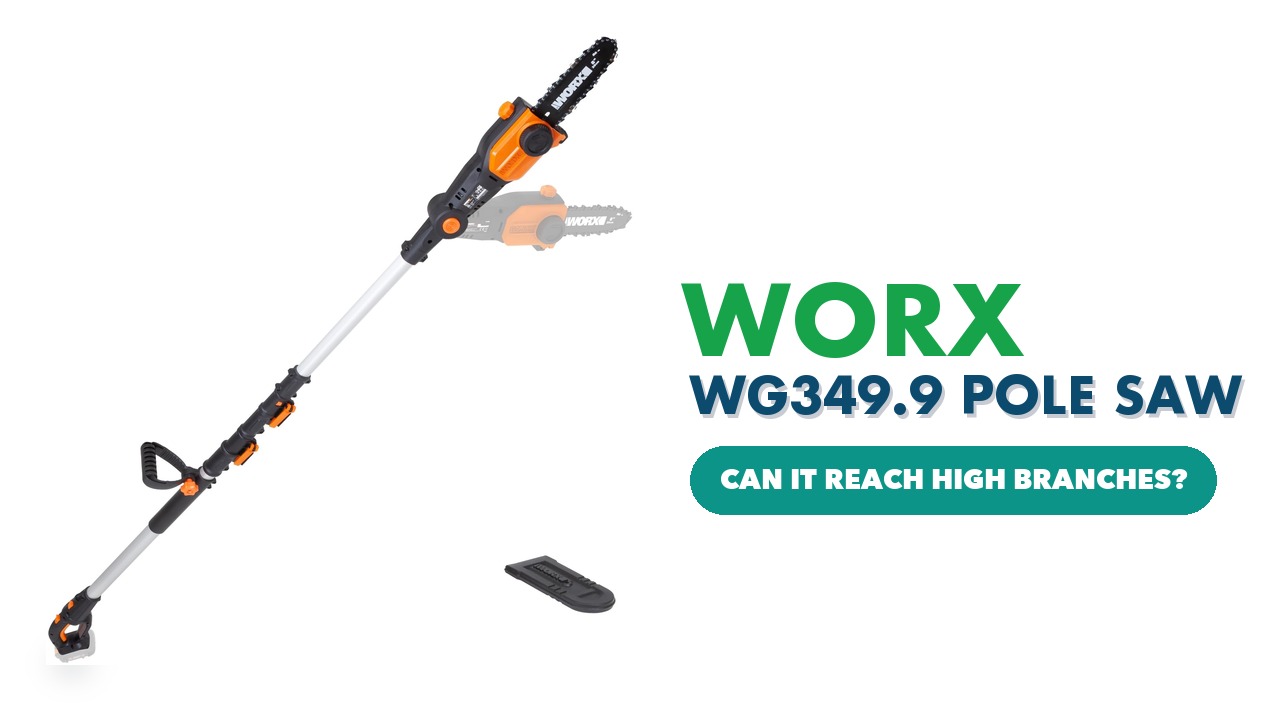 WORX WG349.9 cordless pole saw with its telescoping pole