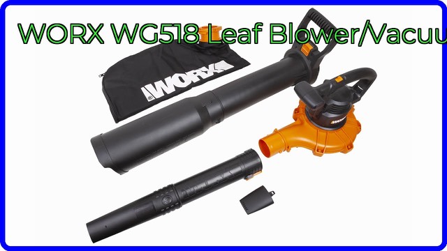 WORX WG518 electric leaf blower and vacuum with collection bag