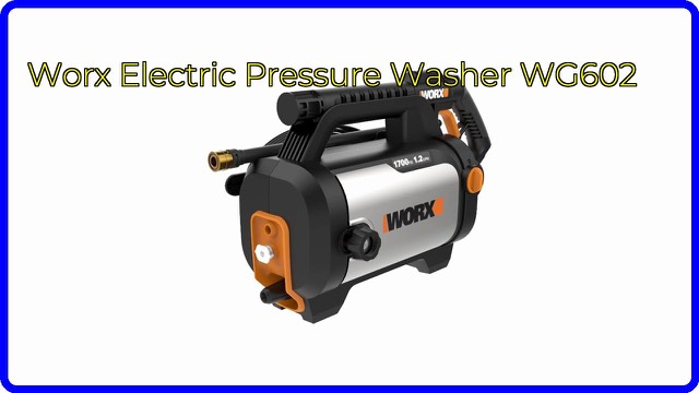 WORX WG602 compact electric pressure washer with wand and hose