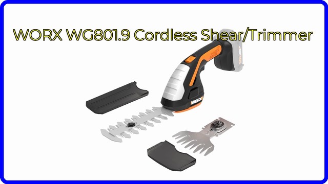 WORX WG801.9 cordless garden shear with shrub blade