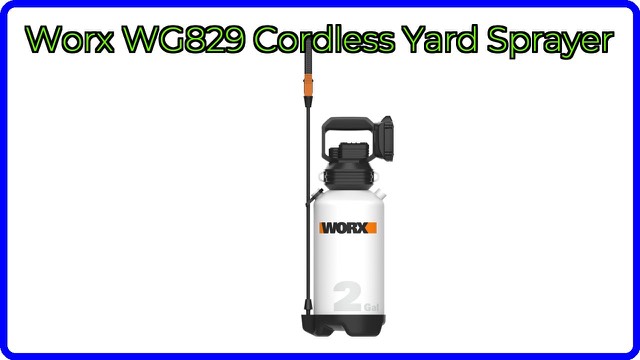 WORX WG829 2-gallon cordless yard sprayer with spray wand and shoulder strap