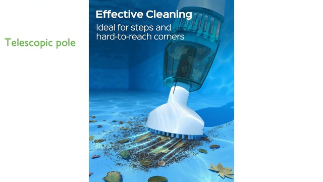 WYBOT Hyson 100 cordless handheld pool vacuum with telescopic pole