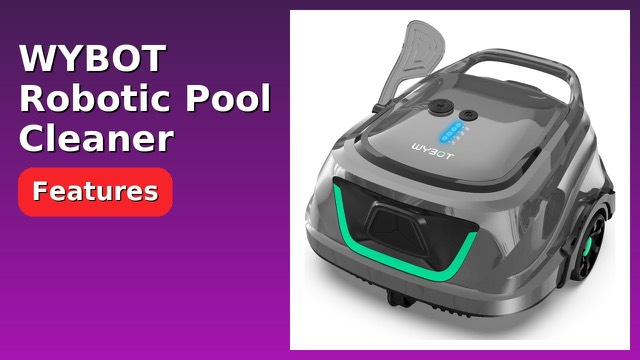 WYBOT OS7010 cordless robotic pool cleaner in black and green