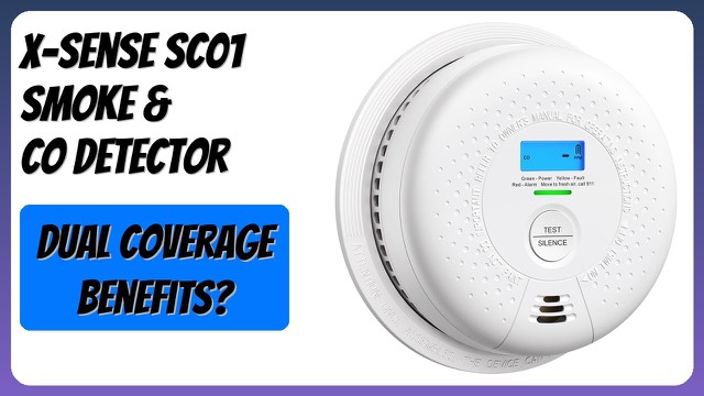 X-Sense SC01 combination smoke and carbon monoxide alarm, round white unit