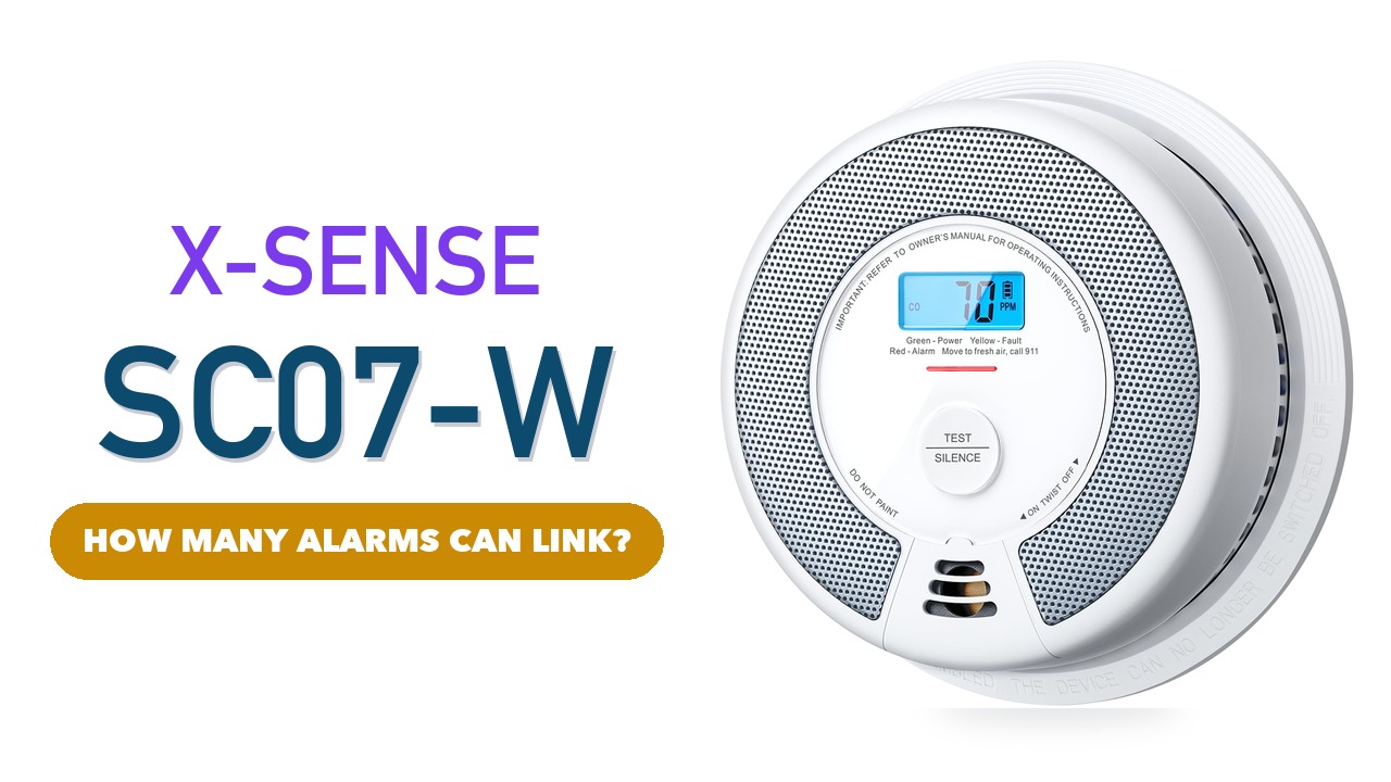 X-Sense SC07-W smoke and CO alarm with its display and Test/Silence button