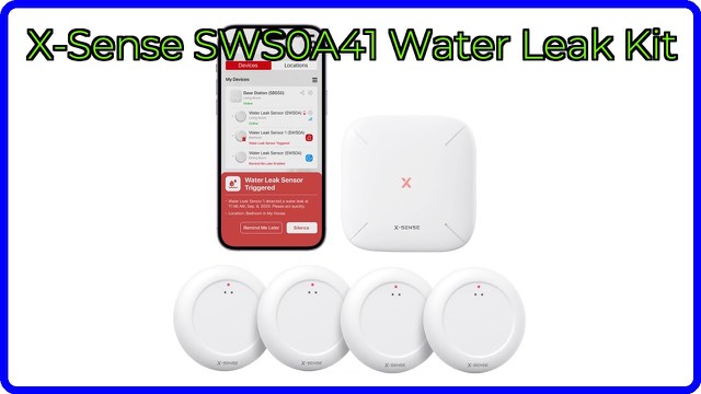 X-Sense SWS0A41 water leak sensors with base station