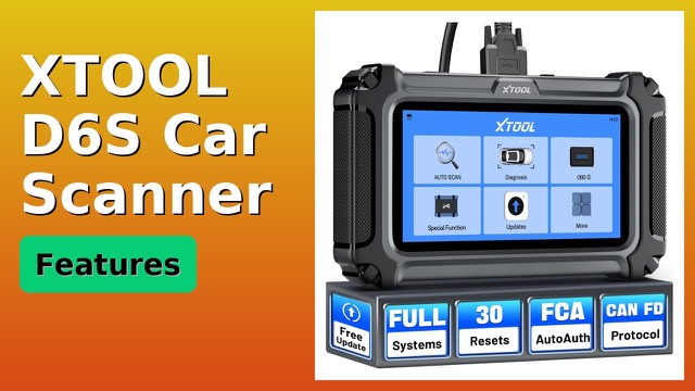 XTOOL D6S handheld OBD2 car diagnostic scanner with colour screen