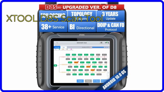 XTOOL D8S tablet-style automotive diagnostic scan tool