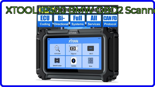 XTOOL IP500 handheld diagnostic scanner for BMW with 5-inch touchscreen