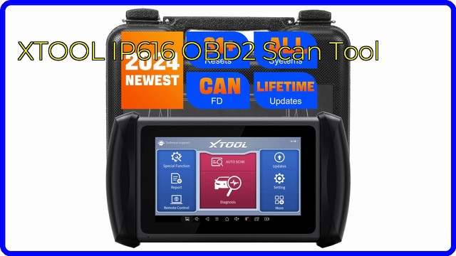 XTOOL IP616 OBD2 diagnostic scan tool with touchscreen
