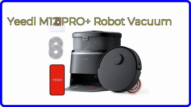 Yeedi M12 PRO+ robot vacuum and mop with Mini OMNI station in black