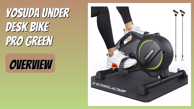 YOSUDA Under Desk Bike Pro in green with pedals and display