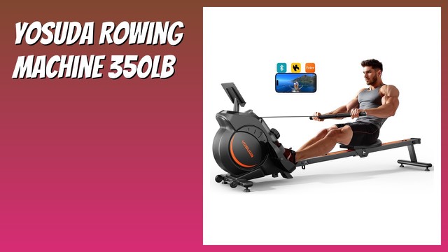 YOSUDA US-185 magnetic rowing machine with LCD monitor and seat