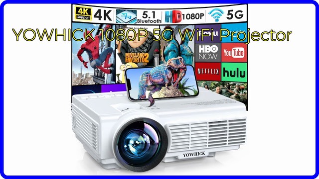 YOWHICK portable 1080P projector with WiFi and Bluetooth