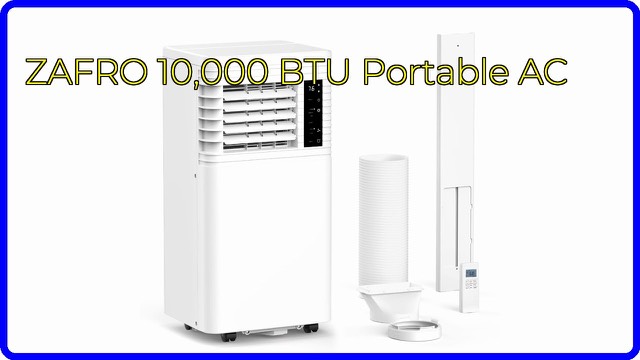 ZAFRO white 10,000 BTU portable air conditioner with remote