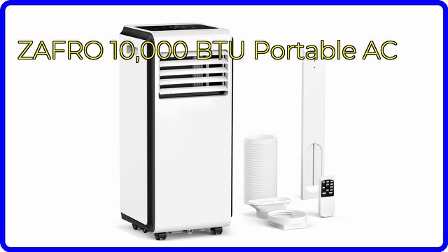 ZAFRO white 10,000 BTU portable air conditioner on wheels