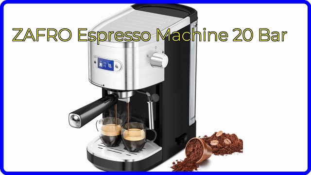 ZAFRO compact black and stainless steel espresso machine with steam wand