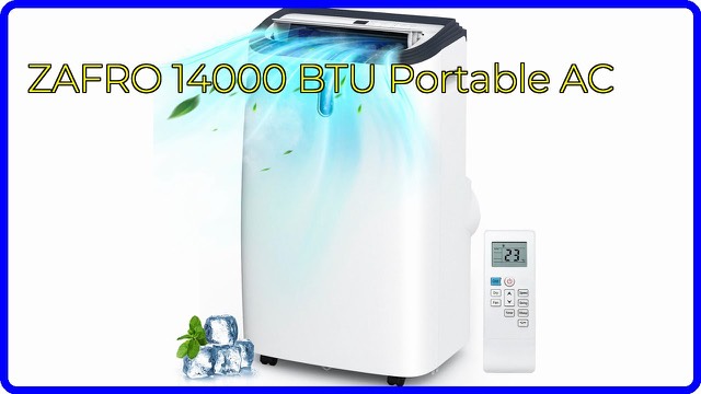 ZAFRO 14,000 BTU portable air conditioner on castors