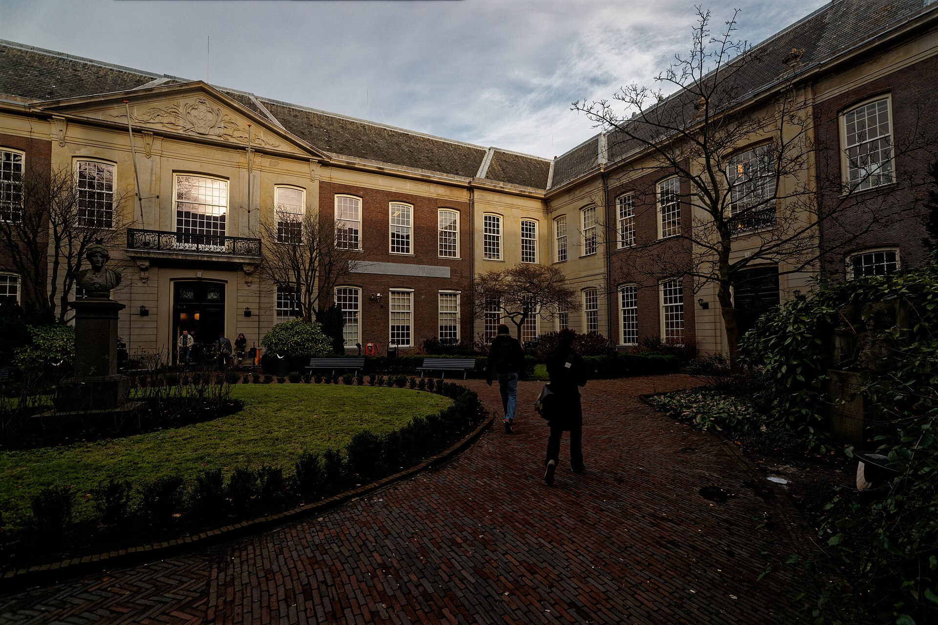 The inner courtyard of the Oudemanhuispoort, a historic University of Amsterdam building