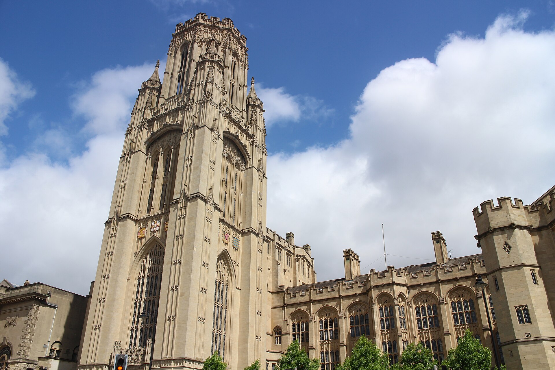 The Gothic tower of the Wills Memorial Building at the University of Bristol