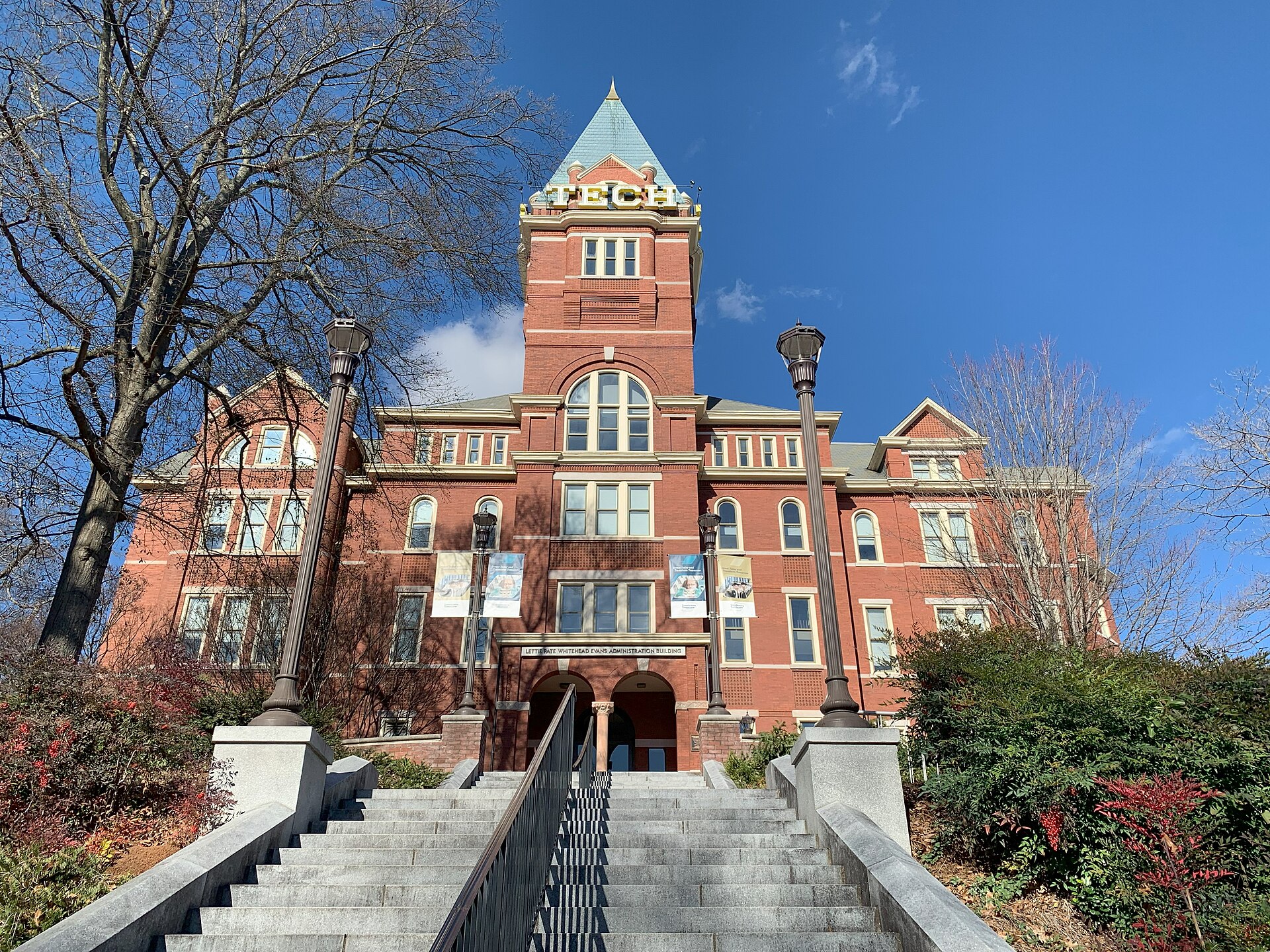 The red-brick Tech Tower on the Hill at Georgia Tech in Atlanta