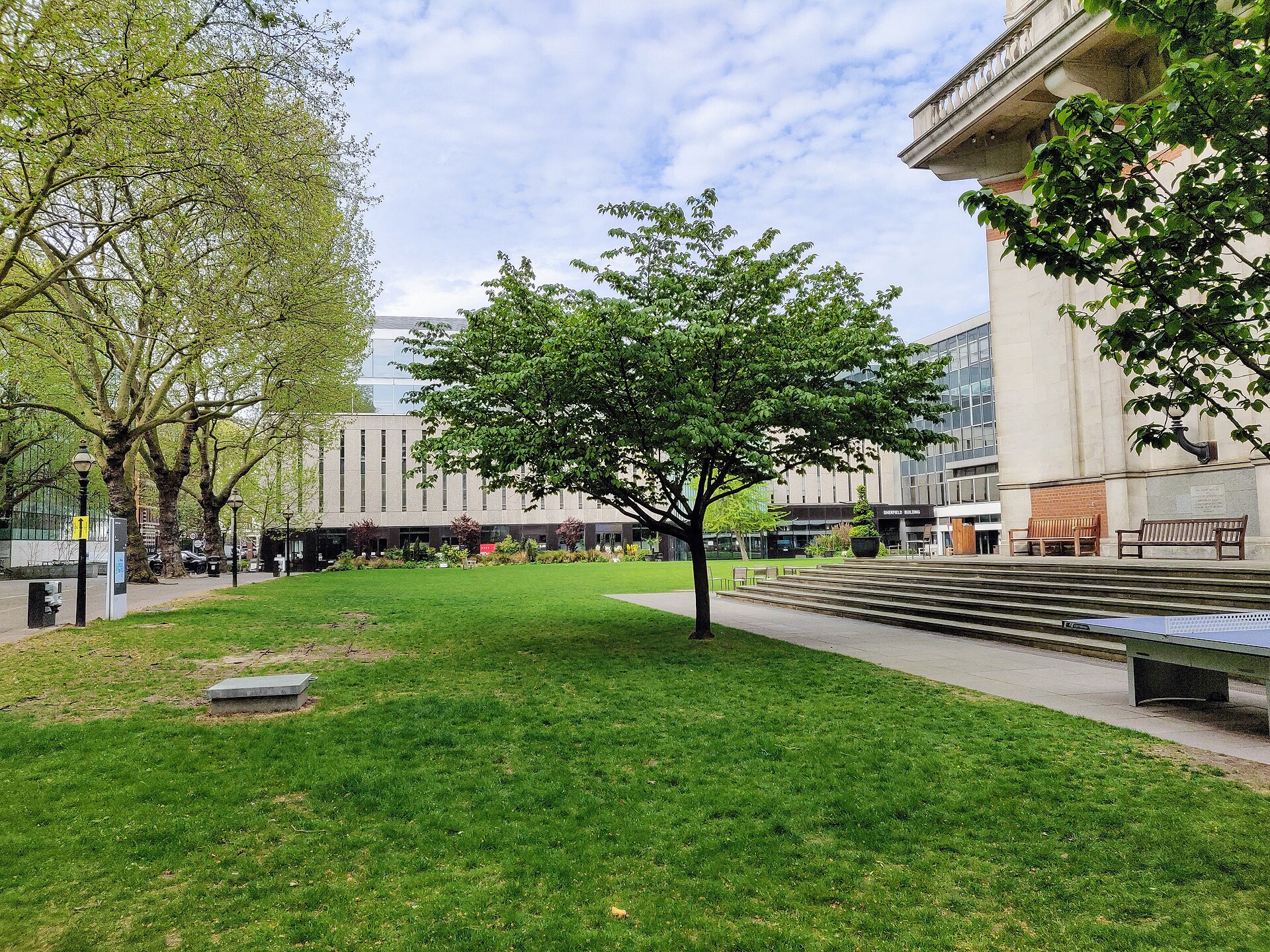 Queen's Lawn at the centre of Imperial College's South Kensington campus