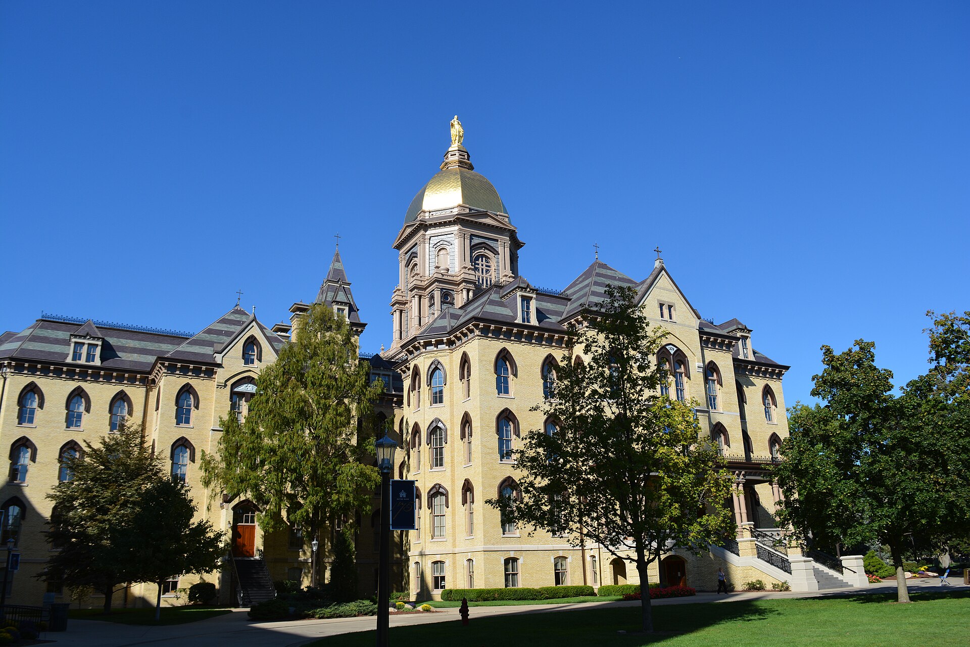 The Main Building and its Golden Dome at the University of Notre Dame