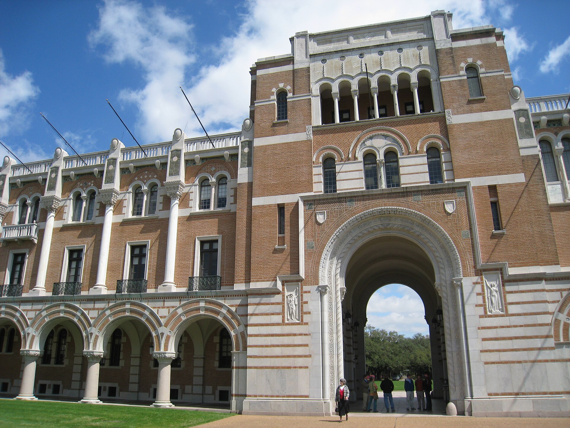 Lovett Hall and its Sallyport arch at Rice University in Houston