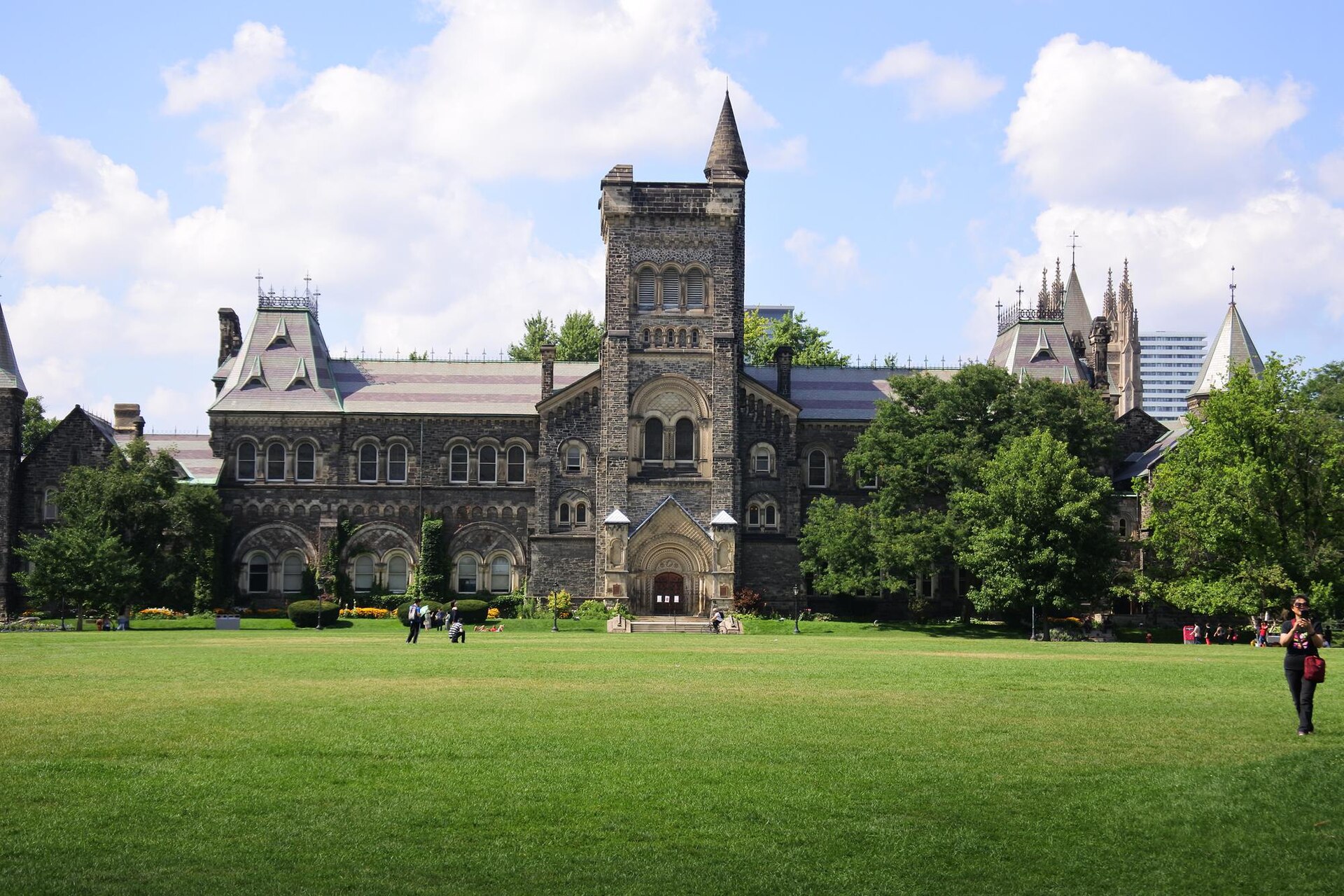University College and its front lawn on the University of Toronto's St. George campus